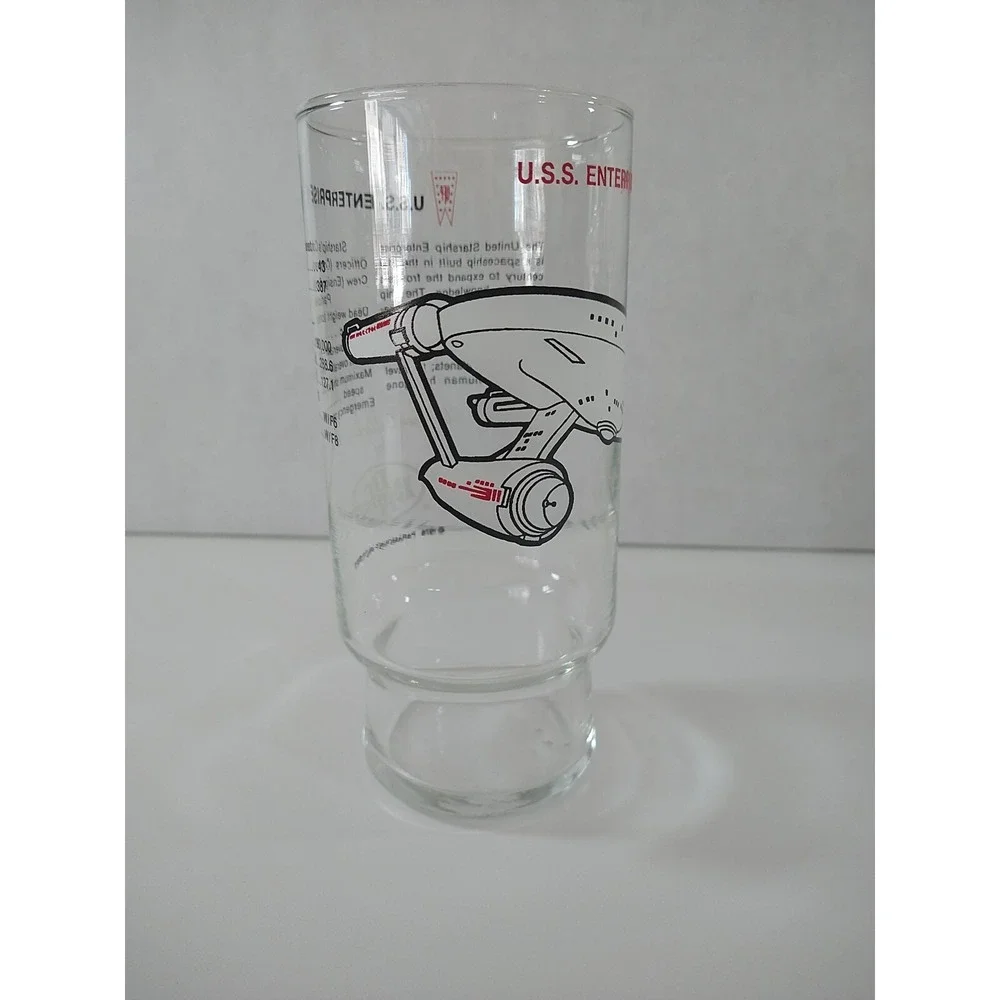 Vintage 1970s Star Trek Dr Pepper Glasses Set of 4 Kirk McCoy Enterprise Spock